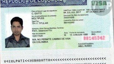 Ingezetene visum voor Colombia
